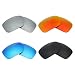Produktbild MRY 4 Paar Polarisierte Ersatz Gläser für Oakley Turbine sunglasses-stealth schwarz/fire rot/ice blau/silber titan