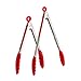 Produktbild New Thinking Silikon Kitchen Zange, 2 PCS (25,4 cm und 35,6 cm) hitzebeständig Edelstahl BBQ Servieren Zange mit Silikon Köpfe für Kochen Servieren, Grill, Buffet, Salat, Eis, Ofen