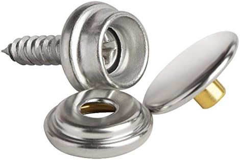 Muse eye 50 pcs Silver Button Sets Stainless steel Button Clothes Closure Fastener for leather craft canvas Jeans PVC mesh covers RV tarps jackets Sportswear Bags