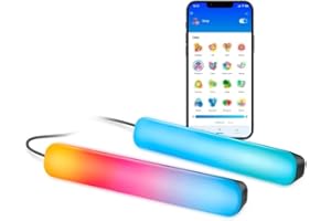 ‎WIZ WiZ Lampa podłużna gradient 2 szt., Wyświetla wiele kolorów jednocześnie (RGBIC), Łatwy montaż i konfiguracja, Łączy się z Wi-Fi, Sterowanie Aplikacją/Głosowe, Działa z Google Home, Alexą i HomeKit