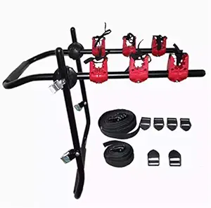 Fastped Multifunctional Car Bicycle Rack For 3 Bicycles On Car,Aluminium , Black