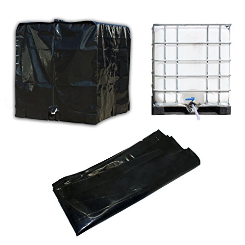 Stabilo-Sanitaer Abdeckplane Haube Plane Folie Abdeckung für IBC 1000l Tank Container Behälter UV-Folie Regenwassertank