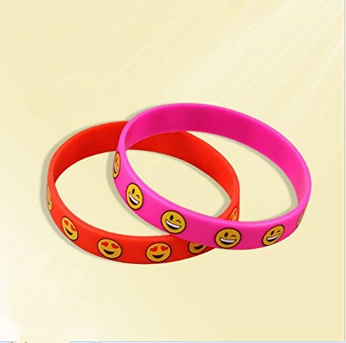 Geburtstagsfeierbevorzugungen,Emoji Silikon Armbänder,Partybevorzugungen für Kinder,Neuheit Spielzeug für Kinder ,Geburtstagsparty liefert für Kinder - 4