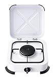 Categoría: I3+ Gas: G30-31; presión utilizada: 28-30/37 (mbar); inyector: 0.59 mm; potencia: 1.4 Kw; consumo calorífico nominal: 102 g/h