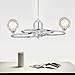 Price comparison product image SPARKSOR Lighting 3-Light Modern Industrial Retro Loft Glass Ceiling Round Chrome Pendant Light,Warm Weiss Ø62.5xH70cm 3x40W G9