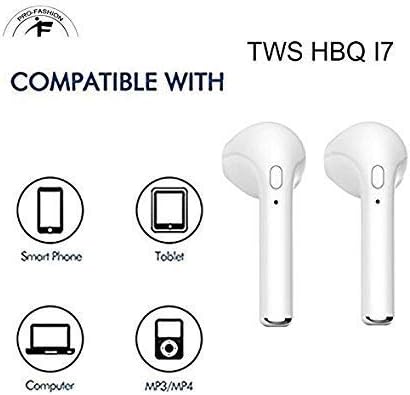 Speeqo HBQ-i7 Ultralight Wireless Bluetooth Headset with Active Noise Isolation Technology for All Android and iOS Devices {White}