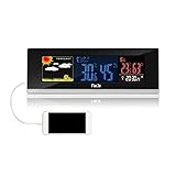 FanJu FJ3368 Color Digital Wetterstation with USB-Aufladung/...