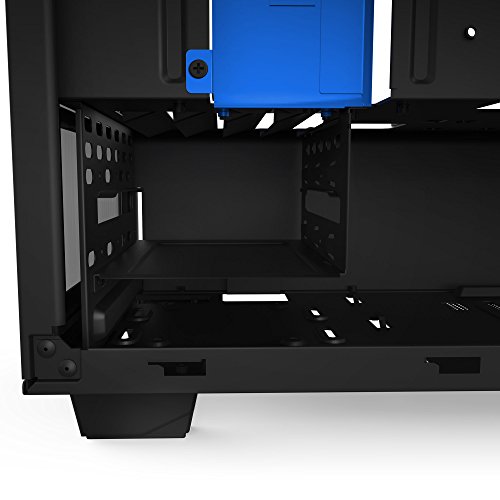 NZXT - Caja de Ordenador S340 Formato ATX con Ventana (CA-S340MB-GB), Color Negro/Azul