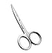 Stainless Steel Makeup Curved Tip Eyebrow Hair Brow Scissors Trimmer Cosmetic Tool (Long Curved Head)