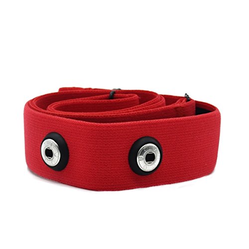 Elastic Sport Heart Rate Monitor Adjustable Chest Mount Belt Strap Bands Fitness Equipment for Garmin Wahoo Polar ?Rojo?