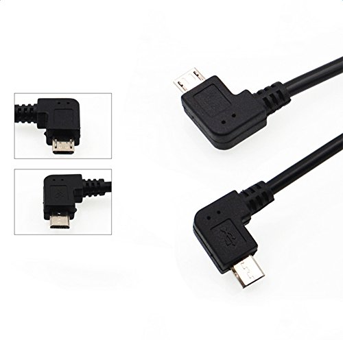 DaoRier USB OTG Kabel Typ-B Stecker Gewinkelt 2.0 Typ-A Buchse Mobiltelefon-Datenleitung 11cm 1 Stück - 4