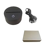 3D Tisch Nachttischlampen,KINGCOO 3D Optische Visualisierung LED Licht USB Schreibtischlampen Stimmungslichter Touch Schreibtisch 7 Farbwechsel Atmosphäre Lampe (Zahn) - 8
