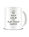 Produktbild Funky NE Ltd Keramik-Kaffeebecher mit Aufschrift Keep Calm and Play Video Games