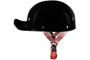 SMILFREE Halbschalenhelm Mit ECE-Zulassung Vintage Motorradhelm Baseball Cap Cruiser Chopper Scooter Helm Herren Retro Motorrad Halbhelm Damen Mofa Helm