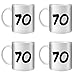 Produktbild STUFF4 Tee/Kaffee Becher 350ml/4 Pack 70/Happy Birthday/Weißkeramik/ST10