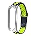 Produktbild H.eternal für Xiaomi Mi Band 3 Smart Watch Fitness Armbänder Silikon Voll Einstellbare Metall Sport Strap Wristband mit Starkem Sperren Ersatzarmband Neue Bracelet für Xiaomi Mi Band 3 (Grün)