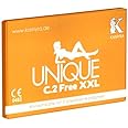 Kamyra Unique C.2 Free XXL, Large latexfree Condoms Made of AT-10 with Flat Base and 66mm Width, 1 x 3 pc.