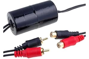 Audioproject A259 - NF filtr przeciwzakłóceniowy radio samochodowe, filtr szumów, wtyczka cinch, pozłacana (20 Hz - 33 kHz) Audio Ground Loop izolator Car Audio wzmacniacz samochodowy subwoofer