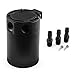 Produktbild Hochleistungsschwarz Aluminiumlegierung Universal RACING BAFFLED 3 PORT Oil Catch Can Tank für Universalfahrzeuge
