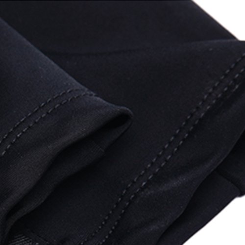 iisport Radhose damen lang Radlerhose gepolstert Laufhose Leggings mit Minirock Schwarz - 2