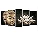 Produktbild sudook 5D DIY Diamant Bild Buddha wie Avatar Kreuzstich quadratisch Diamanten Full 3D Diamant Stickerei 5 x/Set für Home Dekoration, color0069, 20X35X40X50cm