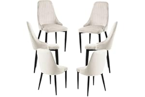 Regalos Miguel - Packs Sillas Comedor - Pack 6 Sillas Kan Terciopelo - Beige