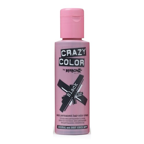 Renbow Crazy Color Semi Permanent Hair Color Cream Black No.30 100ml