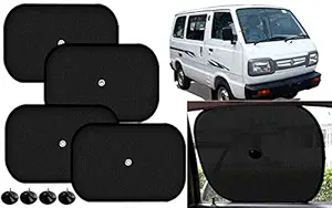 Auto Kite 60 GSM Car Side Window Black Chipkoo Sunshade Curtains 4pcs for - Omni