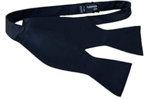 Clermont Direct 100% Black Silk Self Tie Bow Tie