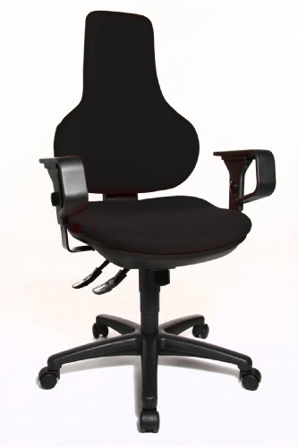 Topstar Ergo Point SY Swivel Chair with Free Moveable Backrest - Black