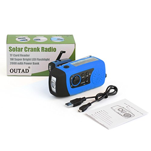 OUTAD Outdoor Multifunktionsgerät: Radio, Taschenlampe, MP3-Player wiederaufladbar und wasserdicht - 9