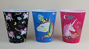 Perpetual Bliss 3 Pcs Reusable and Washable Food Box Theater Style Popcorn Tubs Bowl Big Plastic Container Bucket Birthday Return Gifts-Multi Color (Pack of 3)