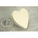 Bouton de meuble coeur en bois brut à peindre