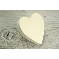 Bouton de meuble coeur en bois brut à peindre