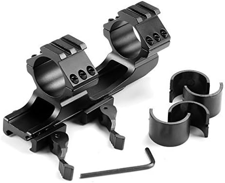 KINSUNG 1inch /30mm Quick Release Cantilever Weaver Forward Reach Dual Ring Rifle Scope Mount