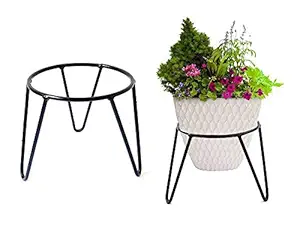 MOTOQO Round Iron Matka/Planter Pot Stand for Home Decor, Office, Garden, Balcony Decor, Kitchen - 7