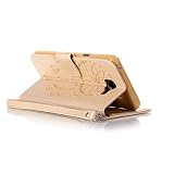 TOYYM Tasche Hülle für Samsung Galaxy A5 2016,Flip Schutzhülle Zubehör PU Leder Handytasche 3D Gold Traumfänger Muster Design im Bookstyle mit Ständerfunktion[Stand Feature] Kartenfächer für Samsung Galaxy A5 2016/A510 Leder Cover - 4