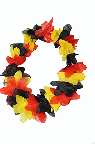 Fußball-Fan Set Deutschland: Schminkstift, Hawaii Set, Party Sonnenbrille, 1er Pack (1 x 6 Stück) - 4