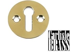 Carlisle Brass Victorian Keyhole Escutcheon Cover 32mm - Polished Brass