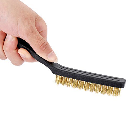 eBoot Kabel Bürste Set für Reinigung Schweißen Schlacke, Rost und Staub, 6 Stück, Rostfreiem Stahl, Messing und Nylon - 5