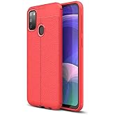 Aksesuarcim Samsung Galaxy M21 ile Uyumlu Kılıf Silikon Deri G&ouml;r&uuml;n&uuml;ml&uuml; Esnek Kamera Lens Korumalı Parmak İzi Bırakmayan Mat İ