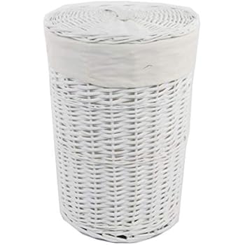 Wäschekorb, mit herausnehmbarem Innenfutter, für die Ecke, Korbgeflecht