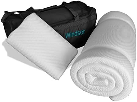 Prima Comfort Portable Memory Foam Travel Mattress plus pillow -The Windsor- 7 DAY MONEY BACK GUARANTEE!! (190x70x3.5cm with Coolmax cover and holdall bag)