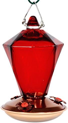 Woodlink WLH9 Ruby Glass Hummingbird Feeder, 24-Ounce