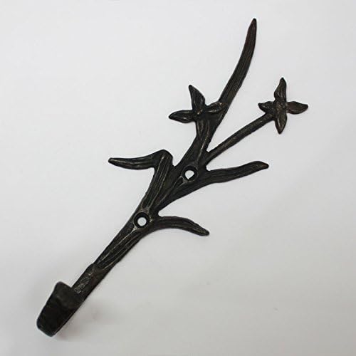 Vintage Black 222mm Cast Iron Metal Wall Mounted Hook for Hanging GEE258