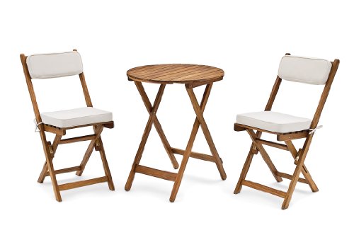 Belardo Balkon-Set Minoa, Braun, Stuhl: 38 x 54 x 82 cm, Tisch:, Ø 60 x 72 cm - 2