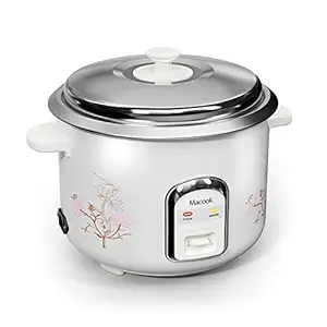 Macook 2.2 Liter 900-Watts Electric Rice Cooker with 2 Cooking Pans, Measuring Cup, Cooking Plate and Rice Scoop, MCIN-00007