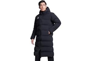 Kelme Men's Long Down Jacket With Hood For Men Waterproof windproof and warm winter Football Sports Match Coat