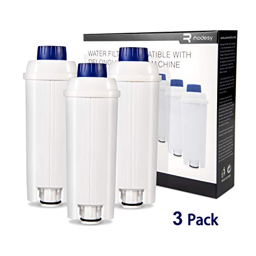 Rhodesy 3 Addolcitore per DLSC002, Filtro Acqua Cartucce a Carbone Attivo Addolcitore Adatto per ECAM ESAM ETAM BCO, Set da 3