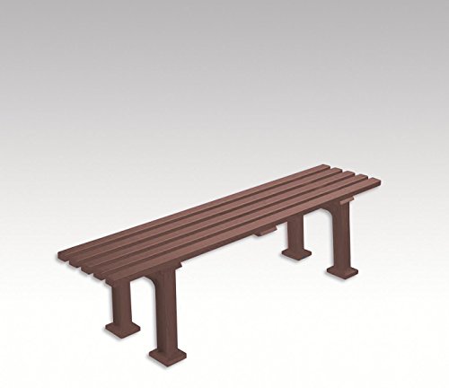 Preisvergleich Produktbild Sitzbank / Gartenbank 3er Design: Mono, Länge 150cm, braun (hochwertiger Kunststoff, Parkbank Made in Germany)